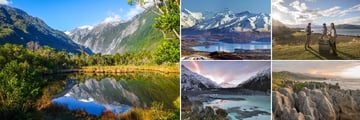 Franz Josef Glacier, Lake Wannaka, Mount Cook & Punakaiki Pancake Rocks