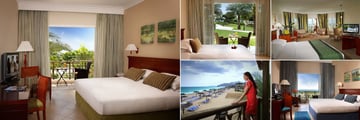Fujairah Rotana Resort & Spa, (clockwise from left): Premier King Room, Classic Twin Terrace, Premier Ocean View Suite, Classic King Room and Balcony View