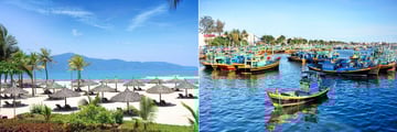 Furama Beach and Phan Thiet Fishing Boats