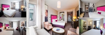 Gansevoort Meatpacking, (clockwise from top left): Superior Room, Grand Deluxe Room, Gansevoort Suite, Manhattan Suite and Deluxe Room