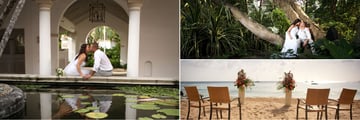 Garden and beach wedding settings at Colony Club by Elegant Hotels