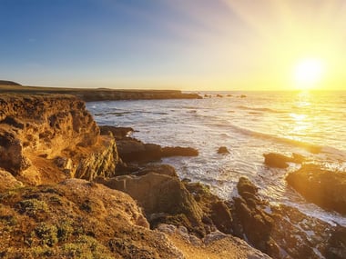Golden Carmel coastline