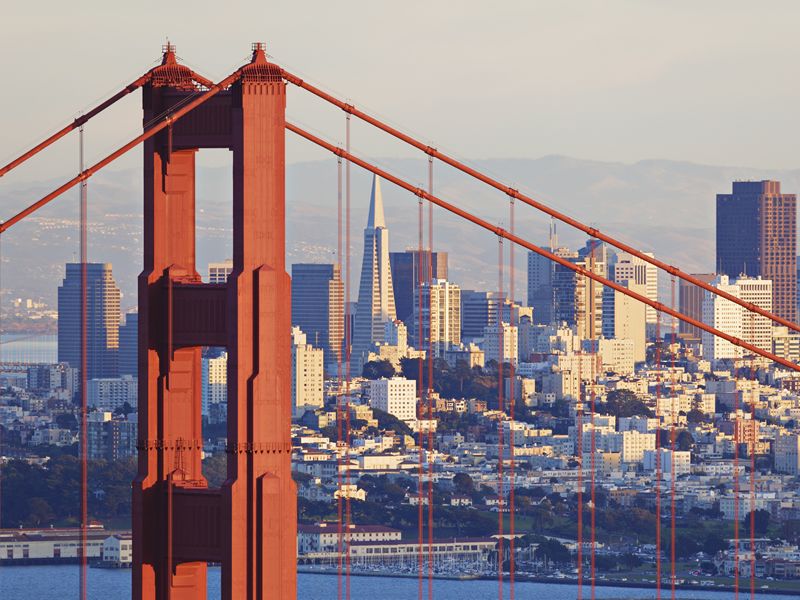 Golden Gate Bridge and City