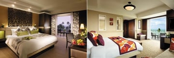 Golden Sands Resort by Shangri-La, The Deluxe Room and the Executive Seaview Suite