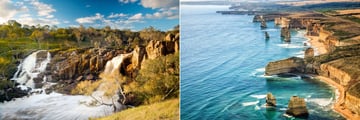 Grampians National Park (left), and Twelve Apostles (right)