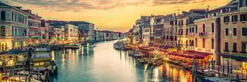 Grand Canal from Rialto Bridge in Venice, Italy