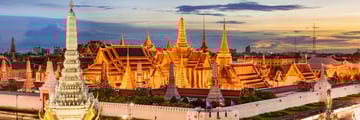 Panoramic view of the Grand Palace, Bangkok