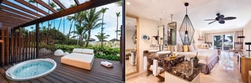 Grand Palladium Palace Resort and Spa junior suite jacuzzi and interiors