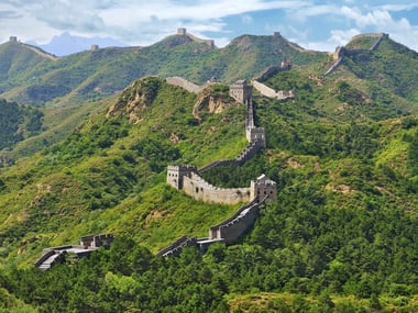 Great Wall of China in the summer