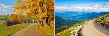 Vermont's Green Mountains & Mount Washington State Park in New Hampshire