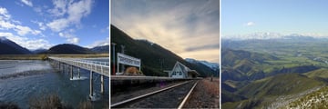 Greymouth, Arthur's Pass & Gorgeous Views of the Southern Alps over the Canterbury Plains, South Island