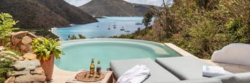 Private pool views at Guana Island
