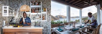 The Club and Guana Restaurant at Guana Island