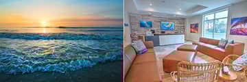 Guy Harvey Resort on Augustine Beach, Sunrise over the Water and Outfitter Shop