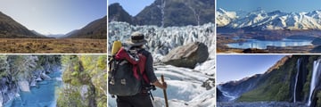 Haast Pass, Fox Glacier, Lake Wanaka with views of Mt Aspiring & Fox Glacier scenery