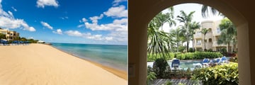 Beach and pool views at The Hamilton Beach Villas and Spa
