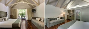 Bedroom and Kitchenette at Hamilton Island Palm Bungalows