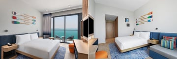 King Room with Sea View and King Room with Sofa Bed at Hampton by Hilton Marjan Island