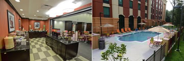 Hampton Inn & Suites Albany-Downtown, Breakfast Room and Pool