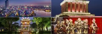 Hanoi Cityscape, Ho Chi Minh Mausoleum, the Temple of Literature & Water Puppets