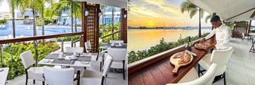 julia's and dockside pizzeria at the harbor club