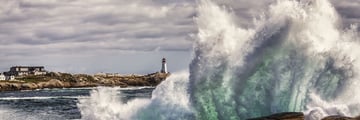 Heavy surf along Peggy's Cove, Nova Scotia