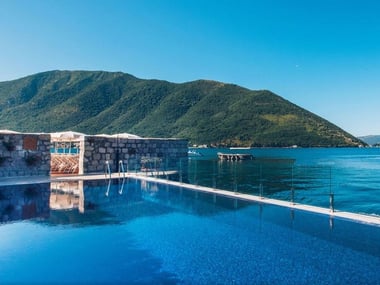 Pool views at Heritage Grand Perast