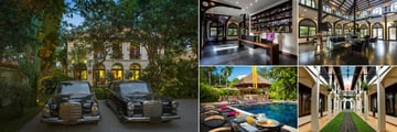 Heritage Suites Hotel, (clockwise from left): Exterior, Reception, Lobby, Courtyard and Poolside Bar
