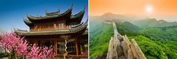 Highlights of China; Yuyuan Gardens, Great Wall of China at Sunset