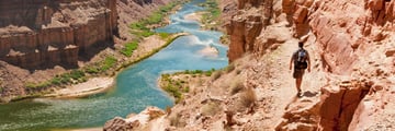 Hiking through the Grand Canyon