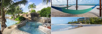 Hot Tub, Beach Hammock and the Beach at Hilton Barbados Resort