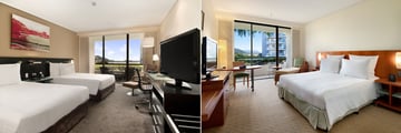 Double Guestroom and King Guest Room at Hilton Cairns Hotel 
