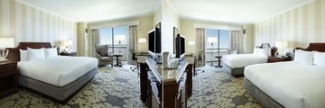 One King Bed and Riverview Two Queen Beds at Hilton New Orleans Riverside Riverview 