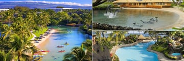 Salt Water Lagoon, Dolphin Quest Village and Pool Kona at Hilton Waikoloa Village