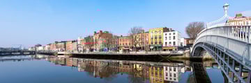 Historical Ha Penny Bridge, Dublin, Ireland