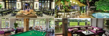 Hoi An Trails, (clockwise from top left): Moc Restaurant, Pool Bar, Rice Lounge View and Rice Lounge