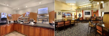 Breakfast Buffet Area and Dining Area at Holiday Inn Express & Suites - Old Town