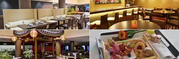 Holiday Inn Montreal Centreville Downtown, (clockwise from top left): Lotus Bar, Room Service and Chez Chine Restaurant