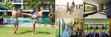 Holiday Inn Resort, Krabi, Kick Boxing, Football on the Beach, Spa Treatment Room, Fitness Centre Treadmills and Cross Trainers 