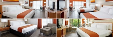 King Leisure Room, Double Queen Room, King River View Room and Executive Suite at Holiday Inn Riverwalk