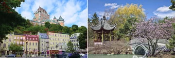 Views of Quebec and the Botancial Gardens in Montreal