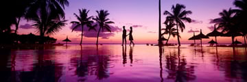 Honeymoon couple in Mauritius