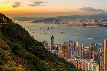 Hong Kong at sunset