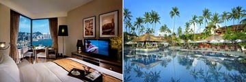 Harbour Grand Nusa Dua room interiors and main pool