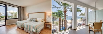 Room interiores and balcony at Hoposa Uyal