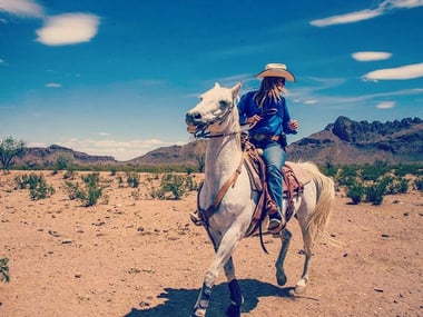 Horse riding at White Stallion Ranch, Arizona