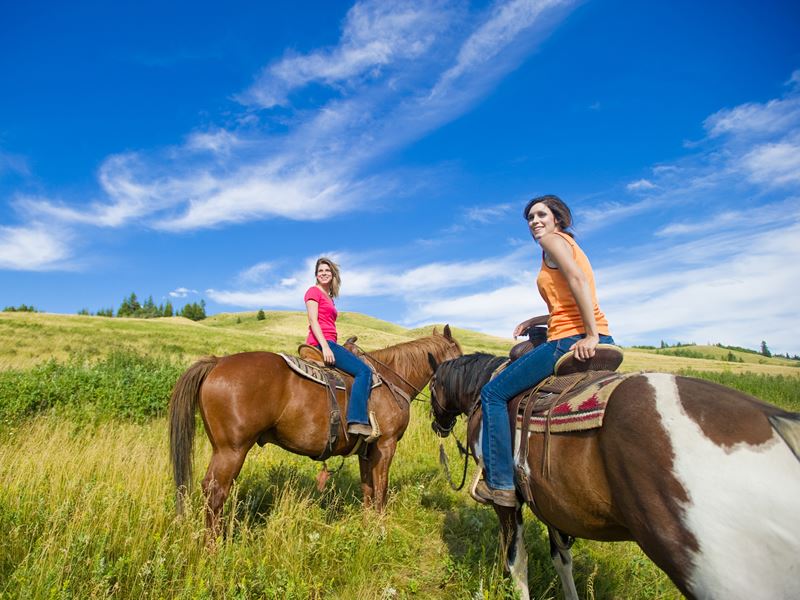 Horseriding in Cypress Hills, Saskatchewan