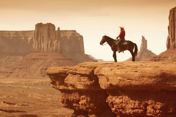 Horse riding in Monument Valley