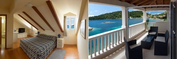 Economy Room and Junior Suite balcony at Hotel Bozica