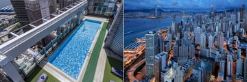 Hotel Jen Hong Kong, Roof Top Pool and View of Hong Kong